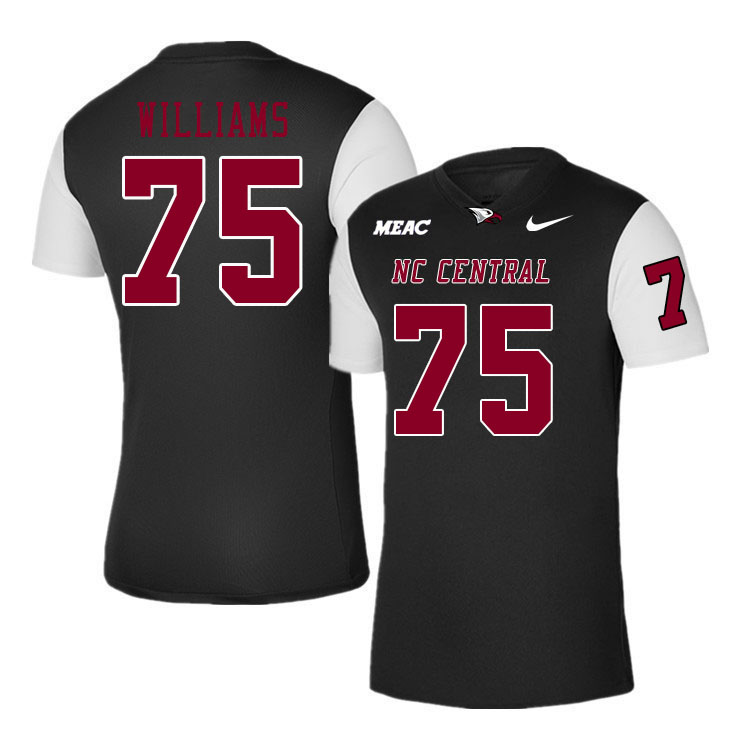Men-Youth #75 Taron Williams North Carolina Central Eagles 2023 College Football Jerseys Stitched-Bl